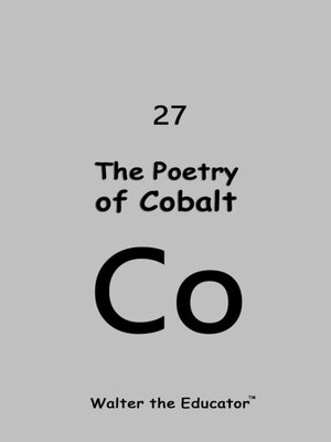cover image of The Poetry of Cobalt